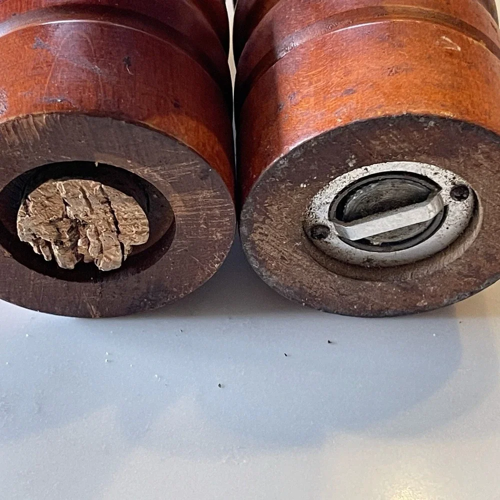 Wood Salt Shaker & Pepper Grinder Vintage Mid Century